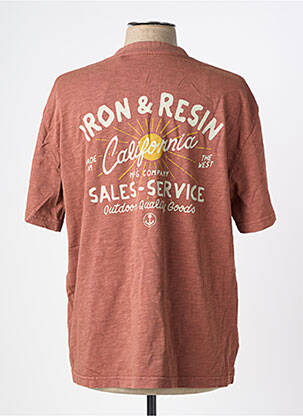 Tricou elasticitate mâneci scurte maro IRON AND RESIN bărbat