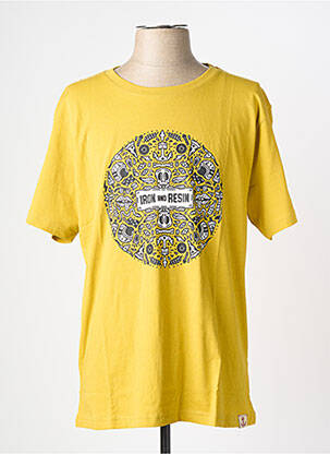 Tricou bio mâneci scurte galben IRON AND RESIN bărbat