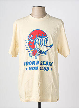 Tricou bio mâneci scurte bej IRON AND RESIN bărbat
