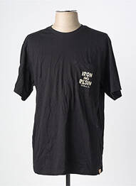 Tricou croială cambrată mâneci scurte negru IRON AND RESIN bărbat