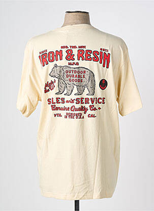 Tricou bio mâneci scurte bej IRON AND RESIN bărbat