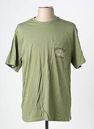 Tricou croială cambrată mâneci scurte verde IRON AND RESIN bărbat