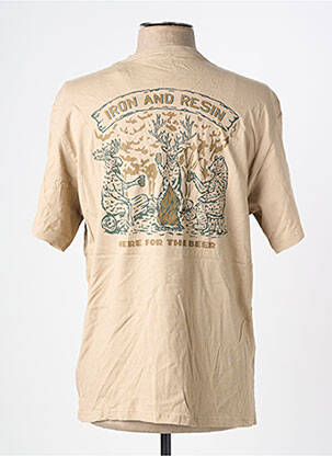 Tricou bio mâneci scurte bej IRON AND RESIN bărbat