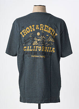 Tricou croială cambrată mâneci scurte gri IRON AND RESIN bărbat