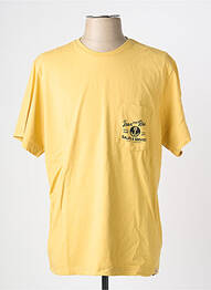 Tricou croială cambrată mâneci scurte galben IRON AND RESIN bărbat