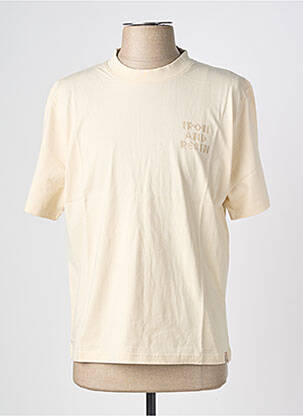 Tricou bio mâneci scurte bej IRON AND RESIN bărbat