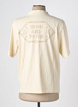 Tricou bio mâneci scurte bej IRON AND RESIN bărbat