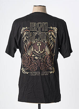 Tricou croială cambrată mâneci scurte negru IRON AND RESIN bărbat