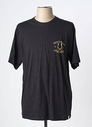 Tricou croială cambrată mâneci scurte negru IRON AND RESIN bărbat