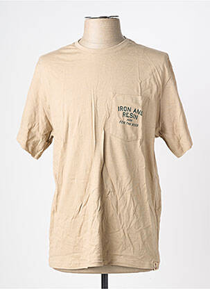 Tricou bio mâneci scurte maro IRON AND RESIN bărbat