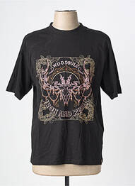 Tricou croială cambrată mâneci scurte negru IRON AND RESIN bărbat