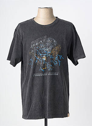 Tricou croială dreaptă mâneci scurte negru IRON AND RESIN femeie