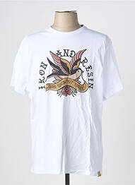 Tricou elasticitate mâneci scurte alb IRON AND RESIN bărbat