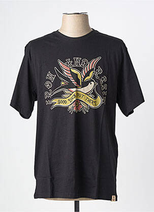 Tricou bio mâneci scurte negru IRON AND RESIN bărbat