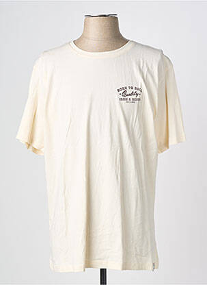 Tricou bio mâneci scurte bej IRON AND RESIN bărbat