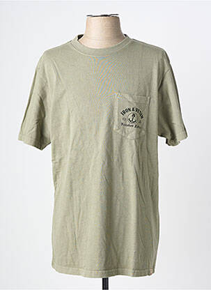 Tricou elasticitate mâneci scurte verde IRON AND RESIN bărbat