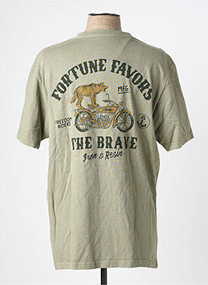 Tricou elasticitate mâneci scurte verde IRON AND RESIN bărbat