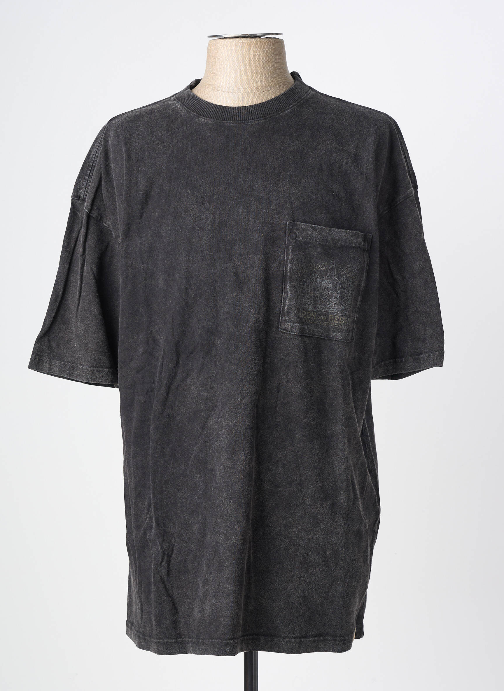 Tricou elasticitate mâneci scurte gri IRON AND RESIN bărbat