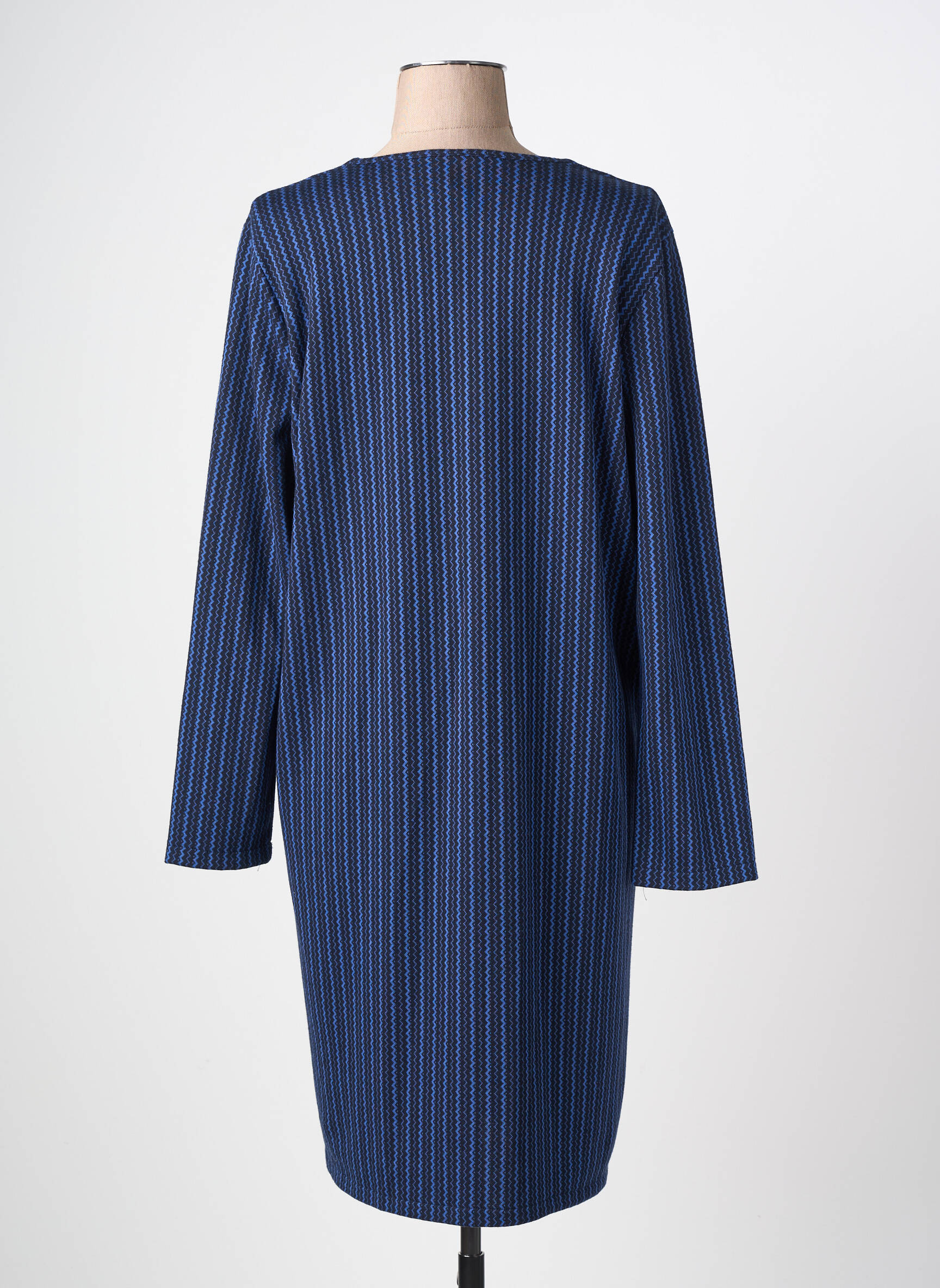 Rochie midi imprimeu fantezie mâneci lungi albastru LA FEE MARABOUTEE femeie