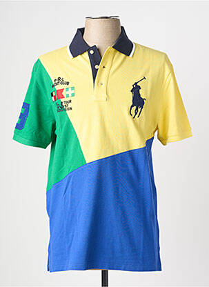 Polo elasticitate mâneci scurte albastru RALPH LAUREN bărbat
