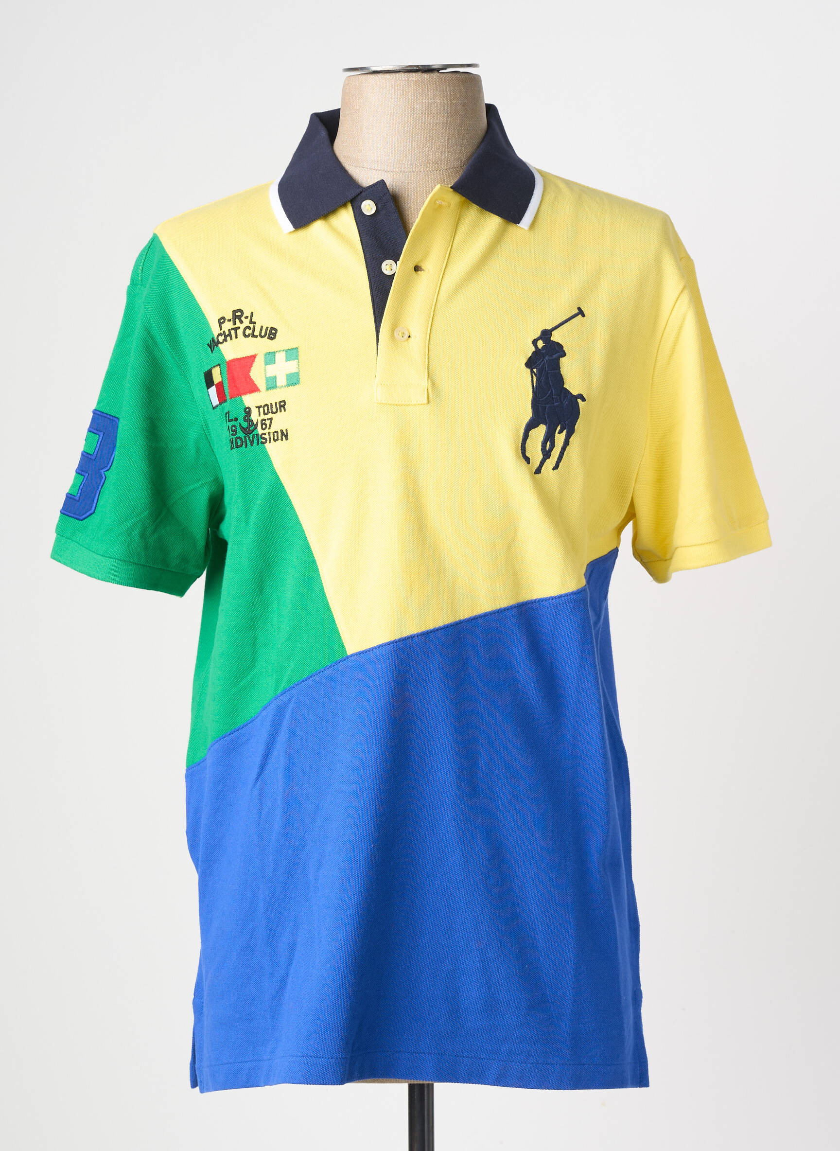 Polo elasticitate mâneci scurte albastru RALPH LAUREN bărbat