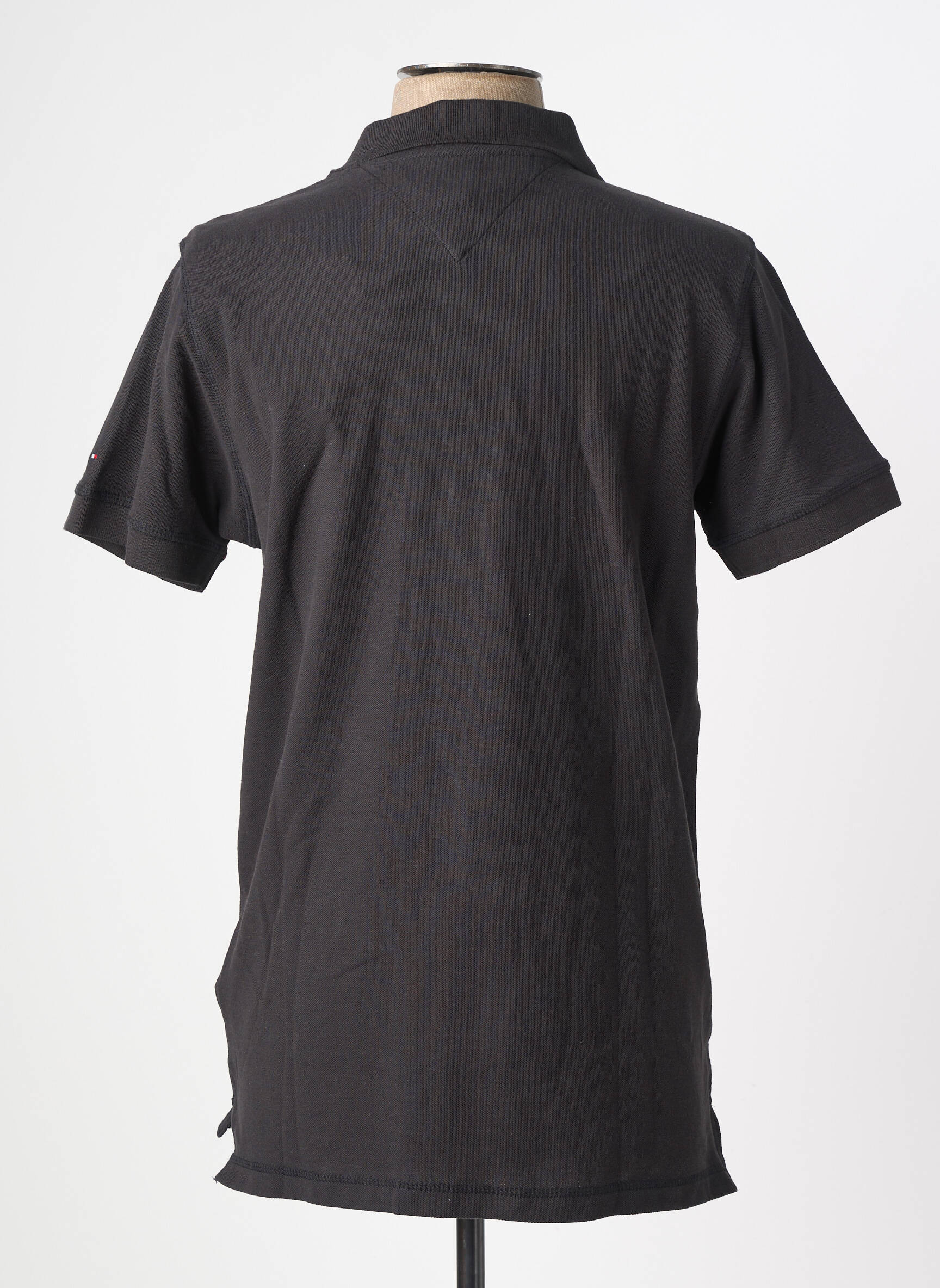 Polo elasticitate mâneci scurte negru TOMMY HILFIGER bărbat