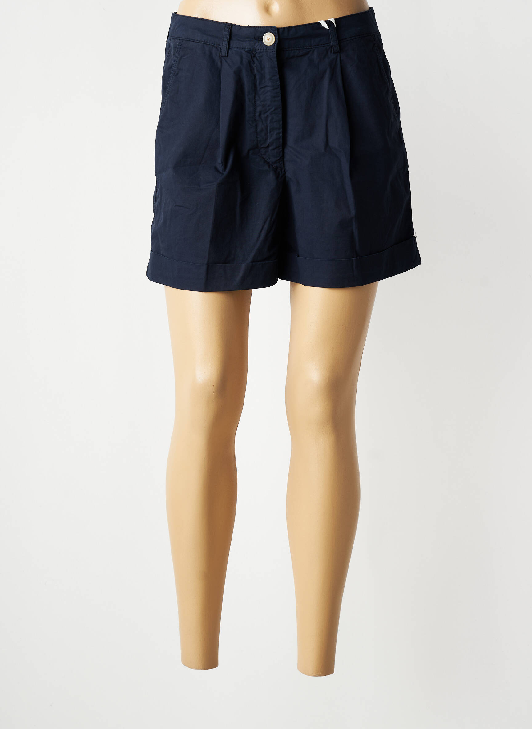 Șort talie cu cleme talie înaltă albastru TOMMY HILFIGER femeie