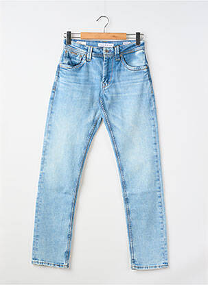 Blugi cu croială slim țesătură brută mărime normală albastru PEPE JEANS bărbat