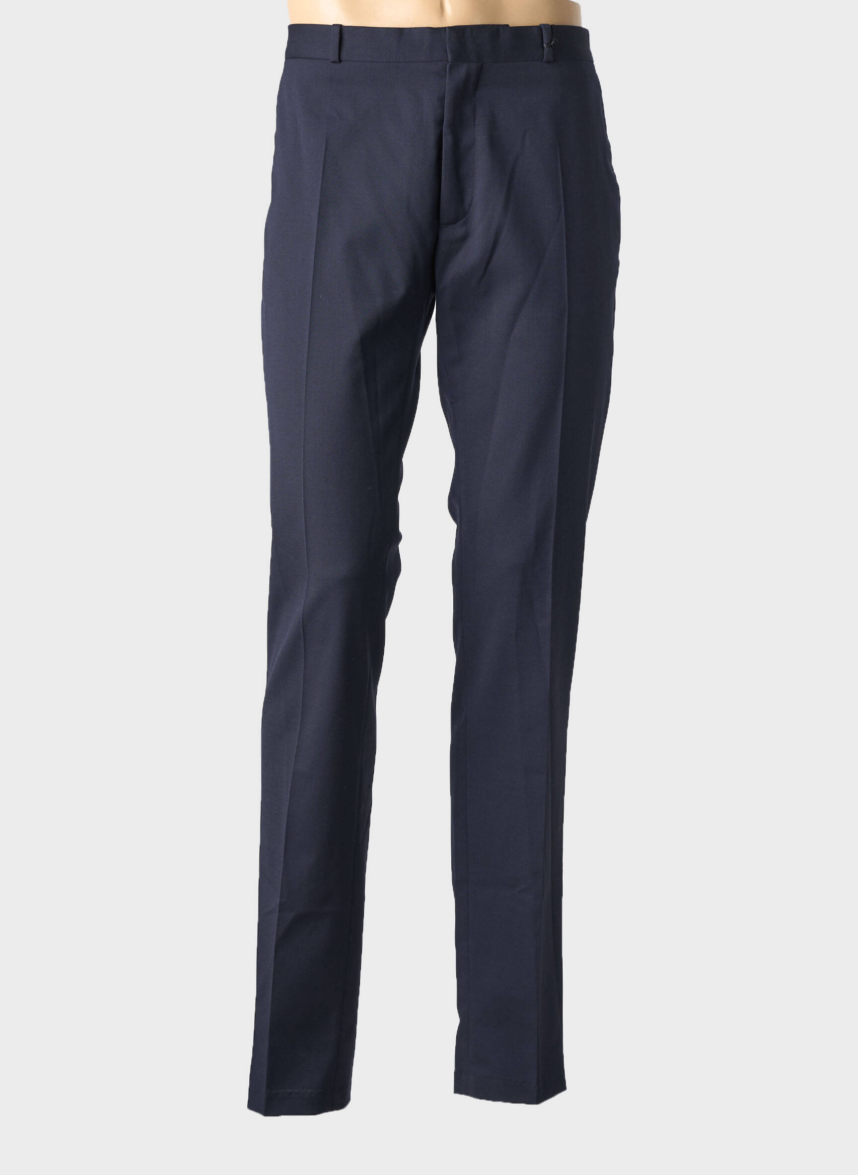Pantalon drept talie cu cleme mărime normală albastru IKKS bărbat