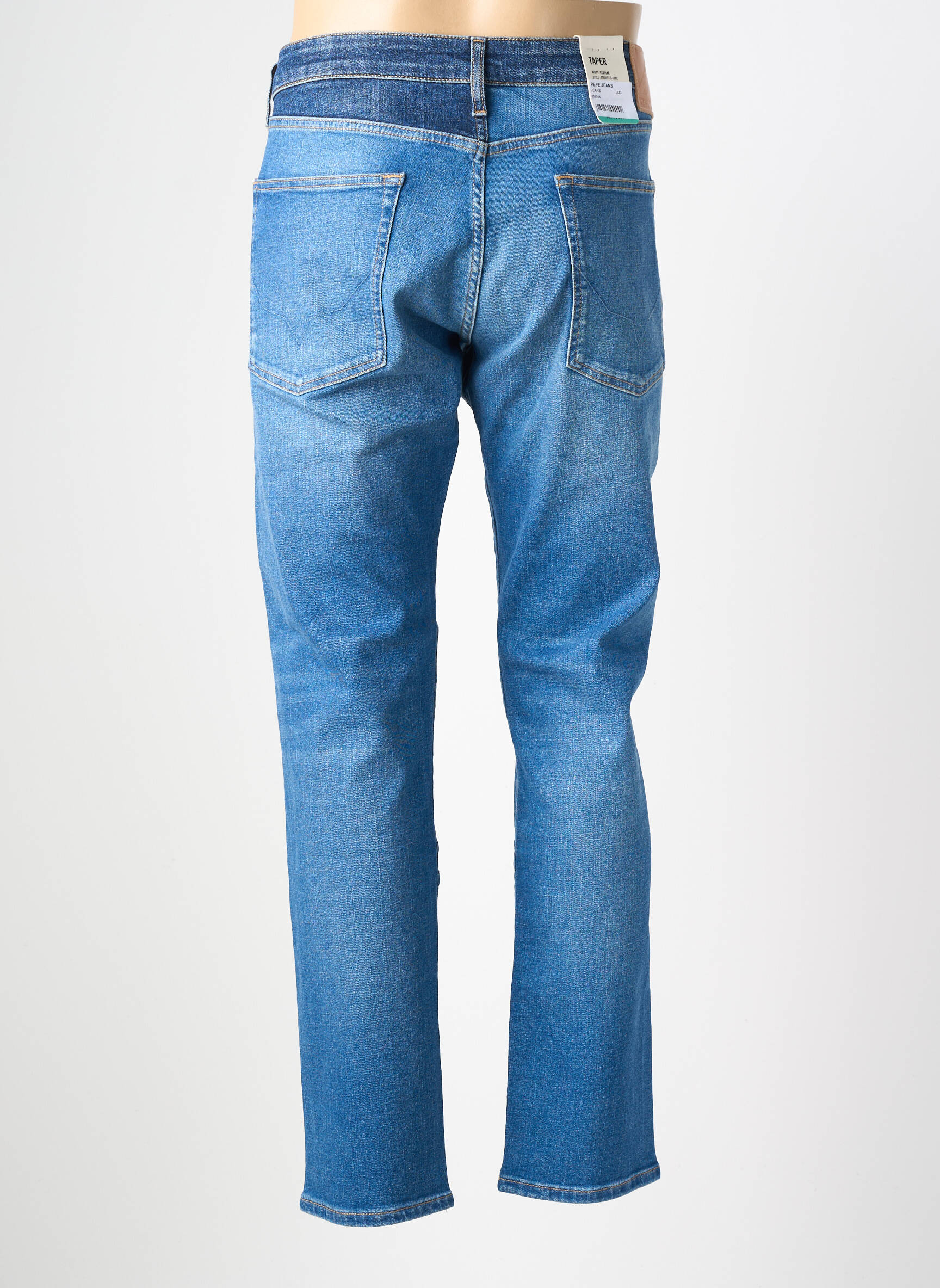 Blugi cu croială slim țesătură brută mărime normală albastru PEPE JEANS bărbat