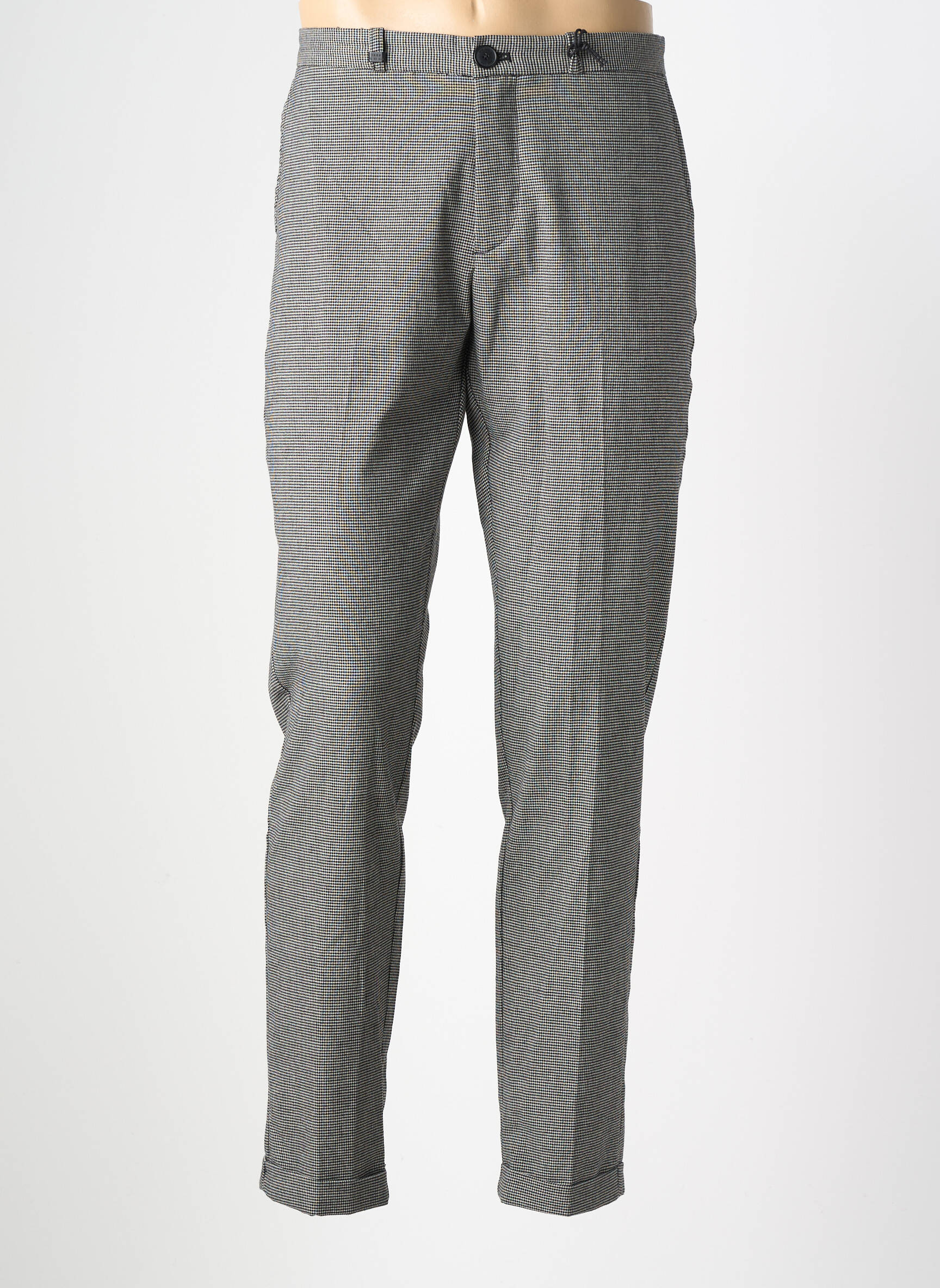 Pantalon chino țesătură poplin mărime normală negru IKKS bărbat