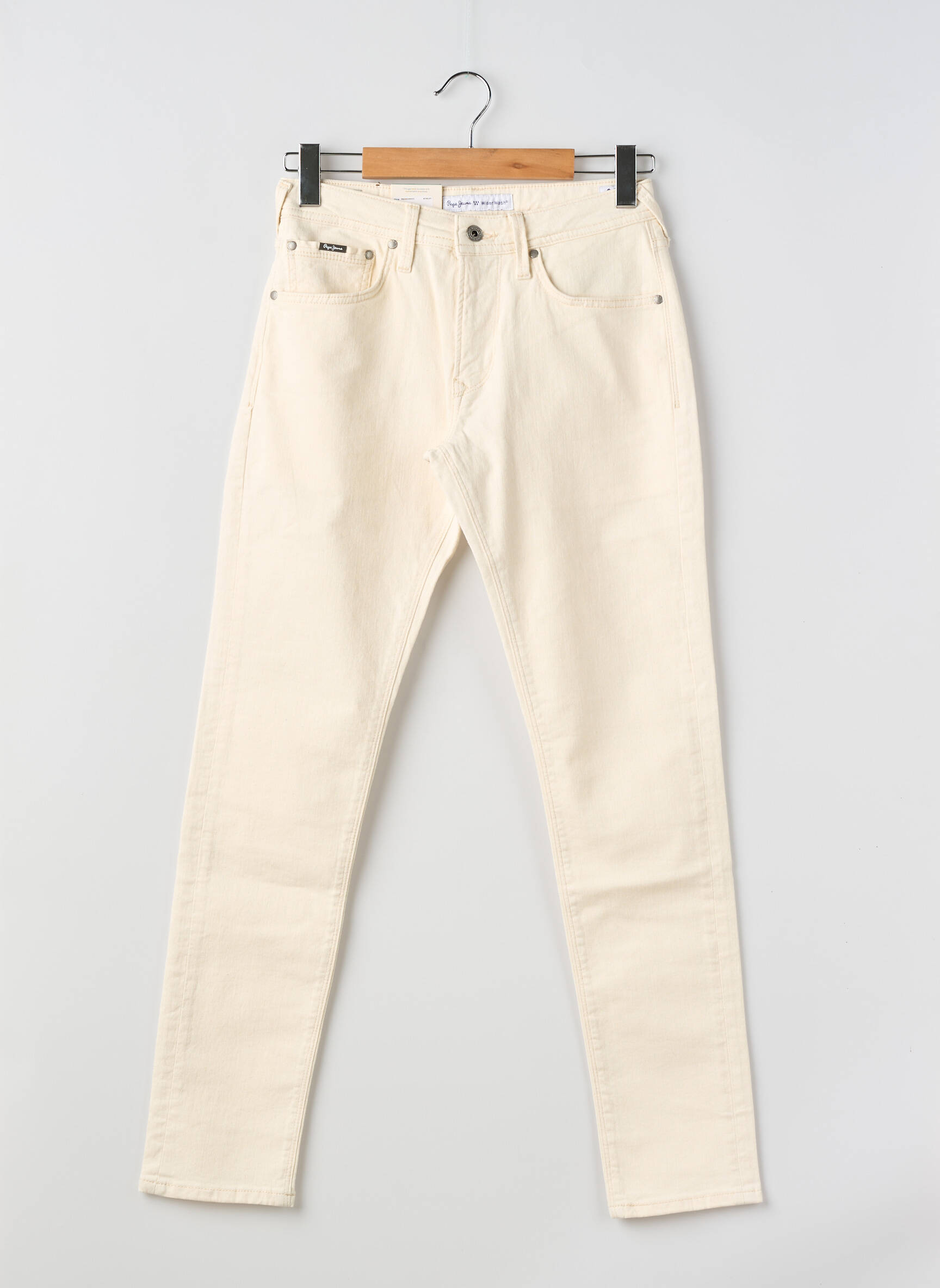 Pantalon slim închidere cu fermoar sub clapetă cu nasturi mărime normală bej PEPE JEANS bărbat