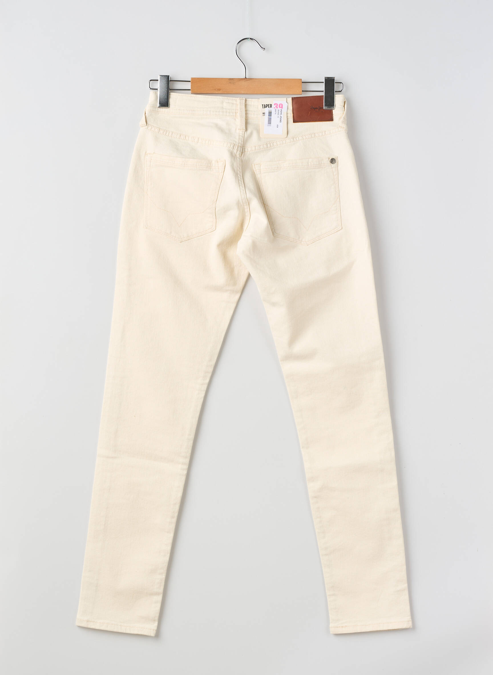 Pantalon slim închidere cu fermoar sub clapetă cu nasturi mărime normală bej PEPE JEANS bărbat