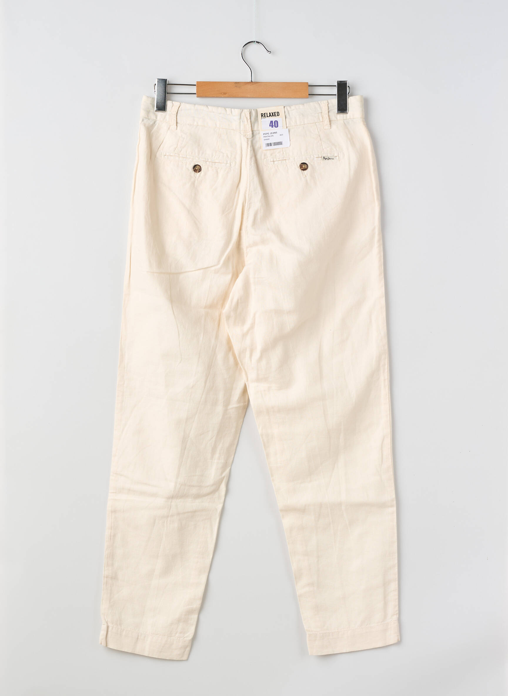 Pantalon chino țesătură poplin mărime normală bej PEPE JEANS bărbat