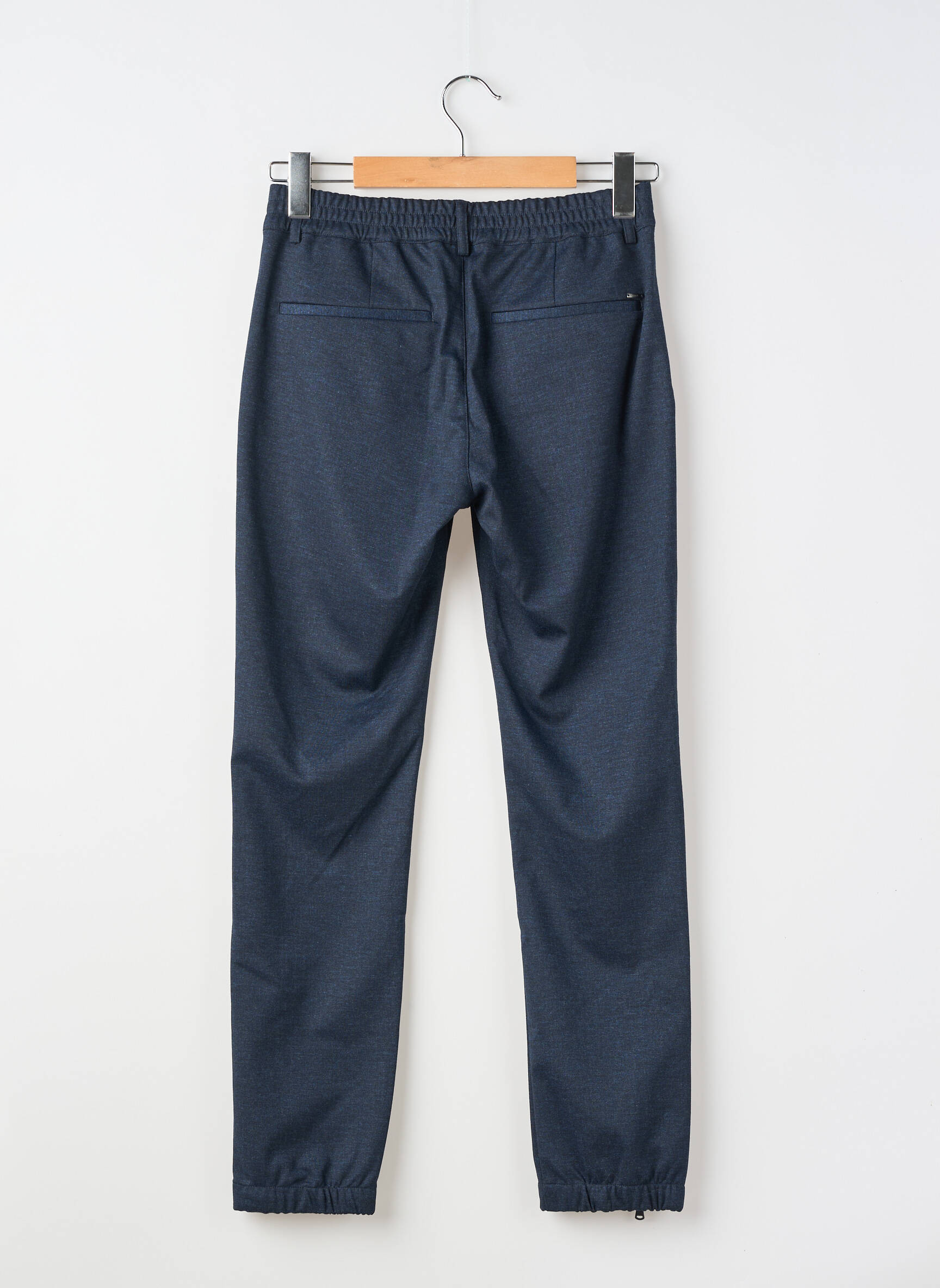 Pantalon chino țesătură melanj mărime normală albastru IKKS bărbat
