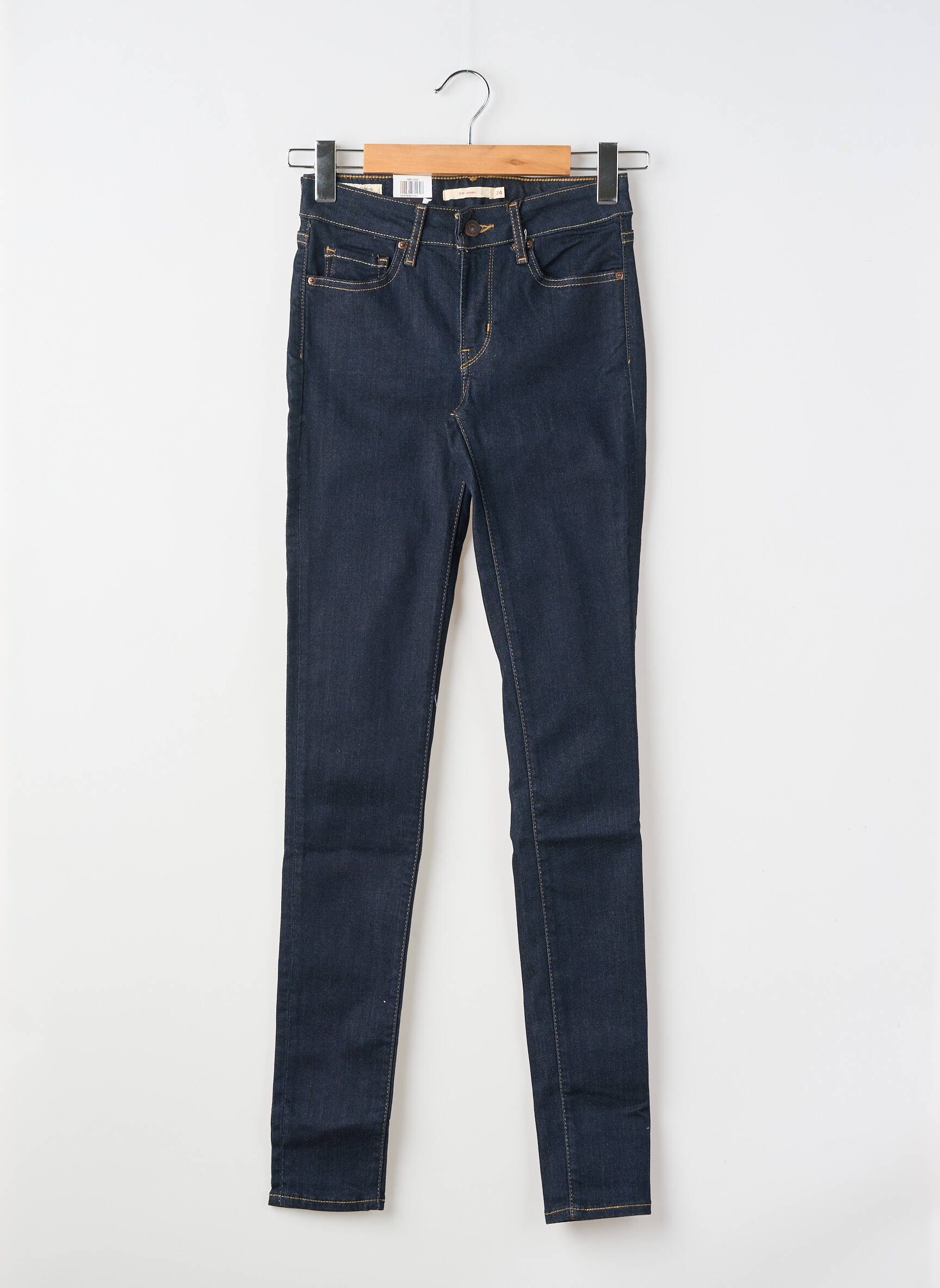 Blugi skinny țesătură brută mărime normală albastru LEVI'S femeie