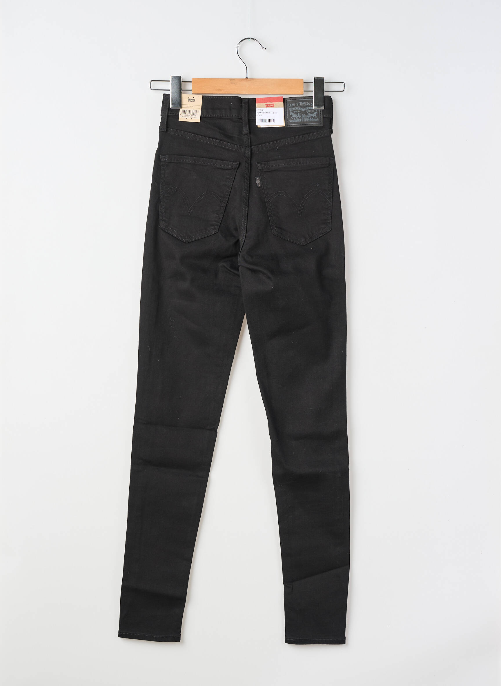 Blugi skinny țesătură brută mărime normală negru LEVI'S femeie