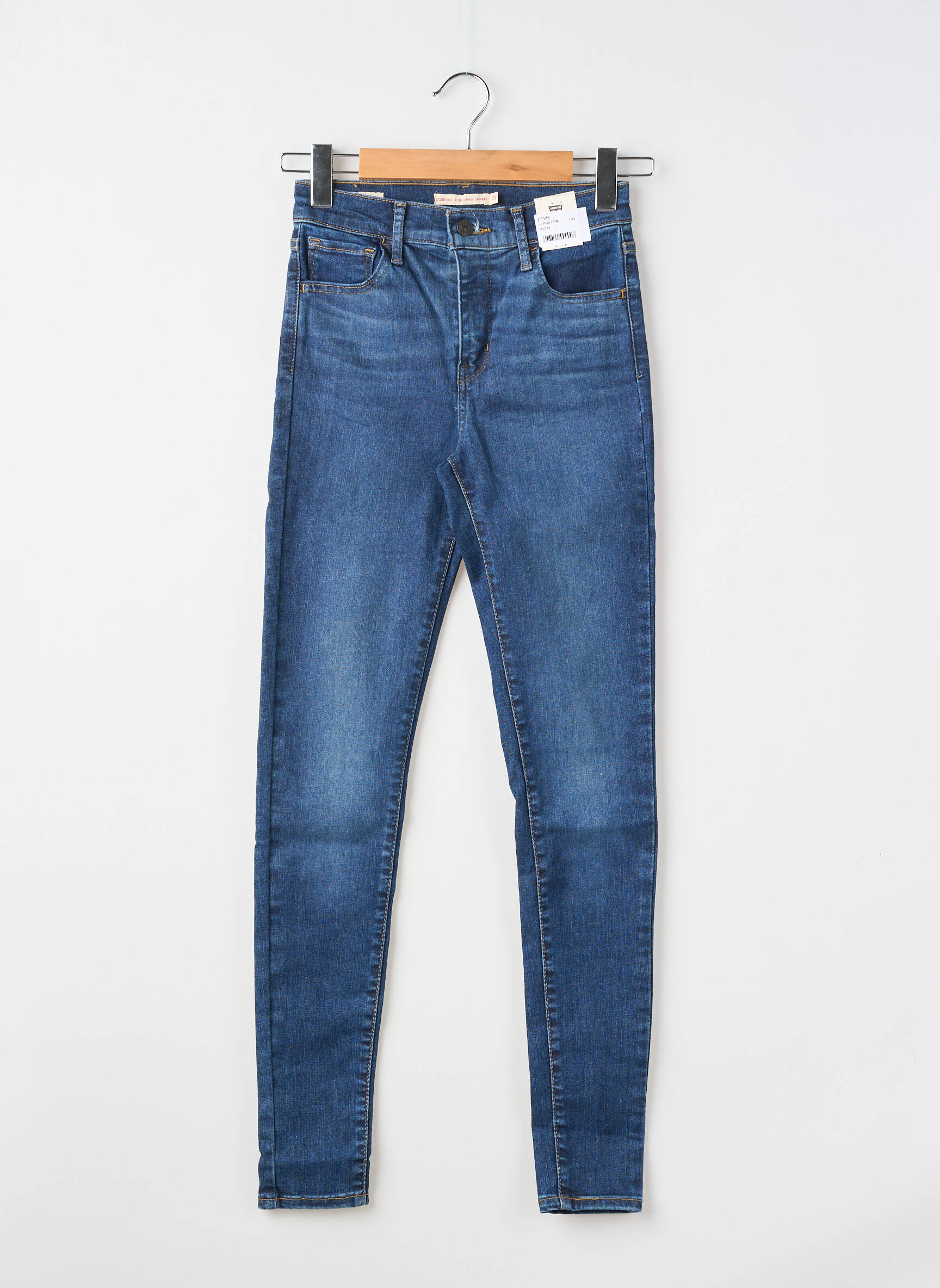 Blugi skinny țesătură brută mărime normală albastru LEVI'S femeie