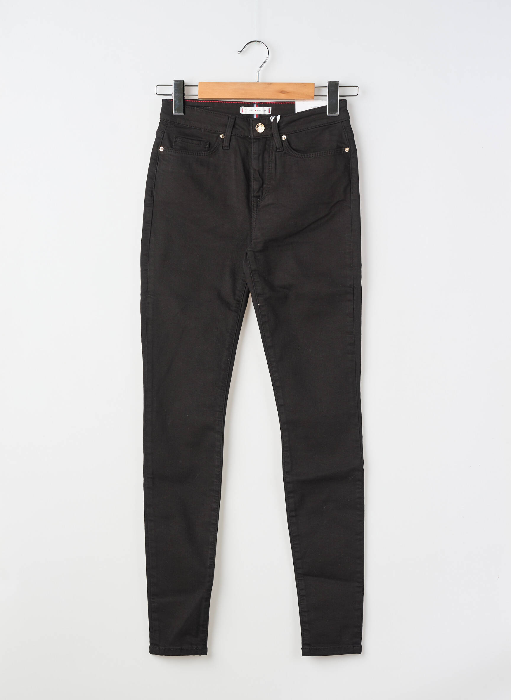 Blugi skinny țesătură brută mărime normală negru TOMMY HILFIGER femeie