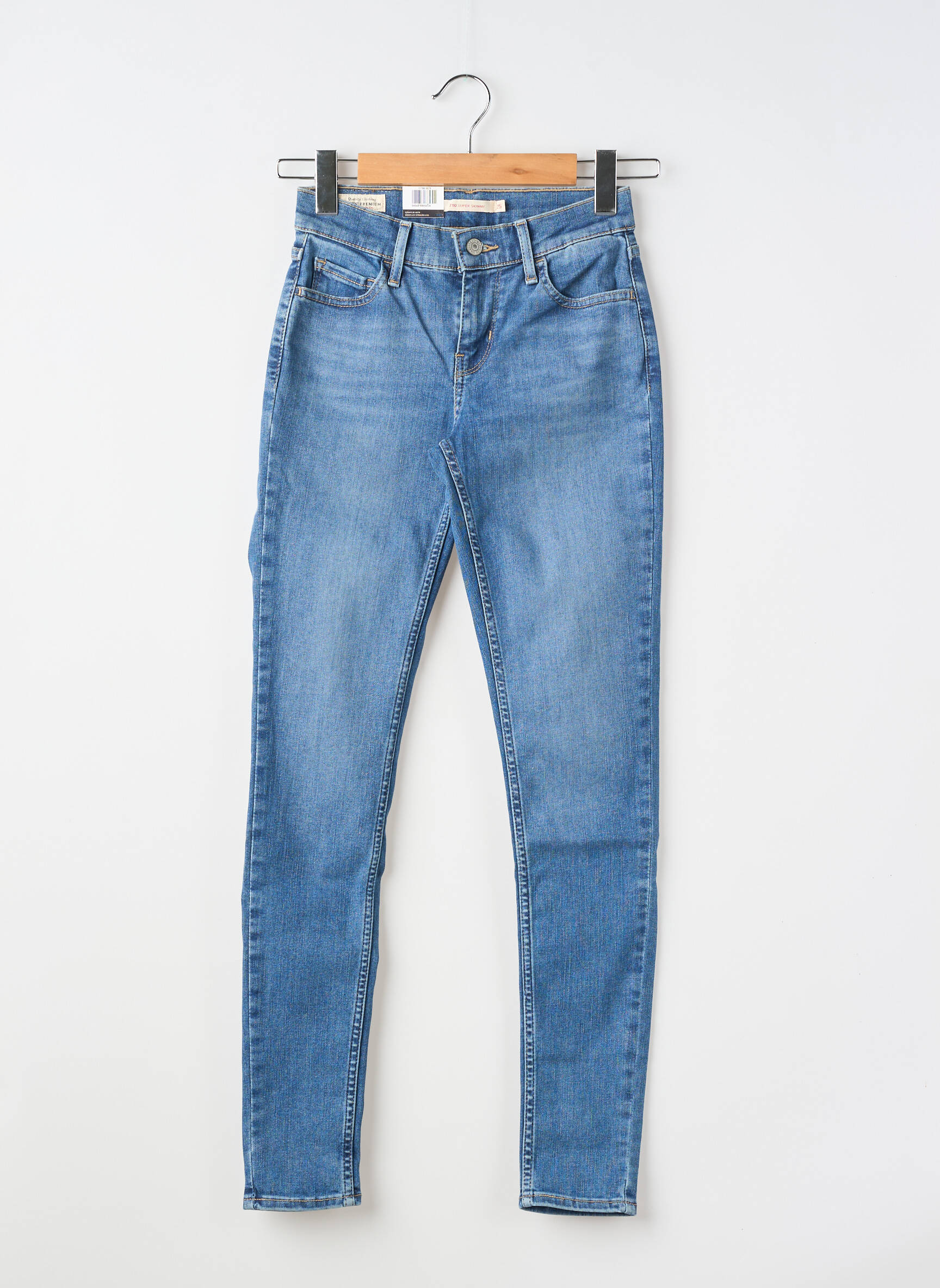 Blugi skinny țesătură brută mărime normală albastru LEVI'S femeie