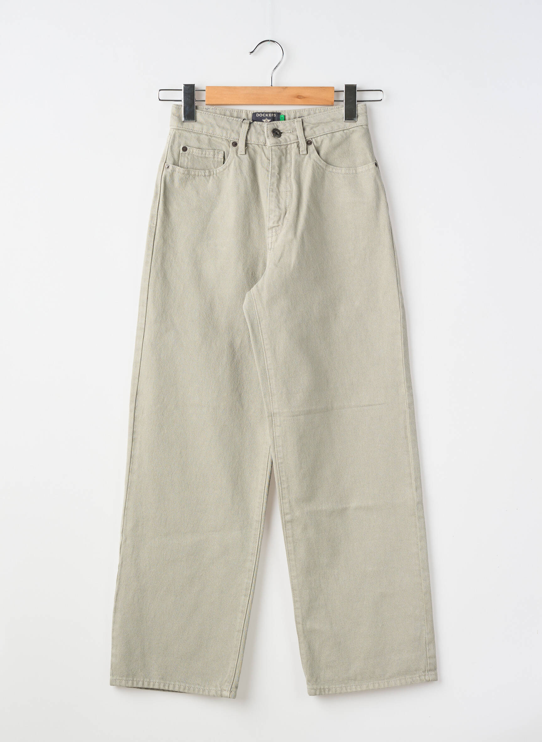 Blugi cu croială largă țesătură brută mărime normală verde DOCKERS femeie