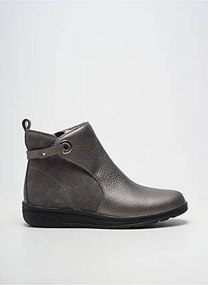Botine/ghete material neted toc de 4 la 6 cm gri DAMART femeie