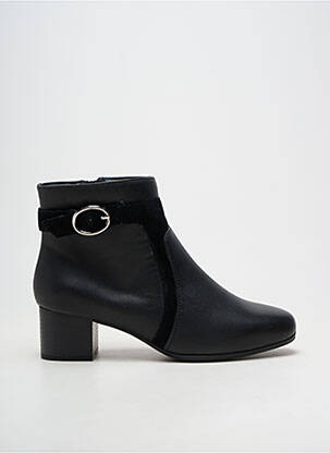 Botine/ghete material neted toc de 4 la 6 cm negru DAMART femeie