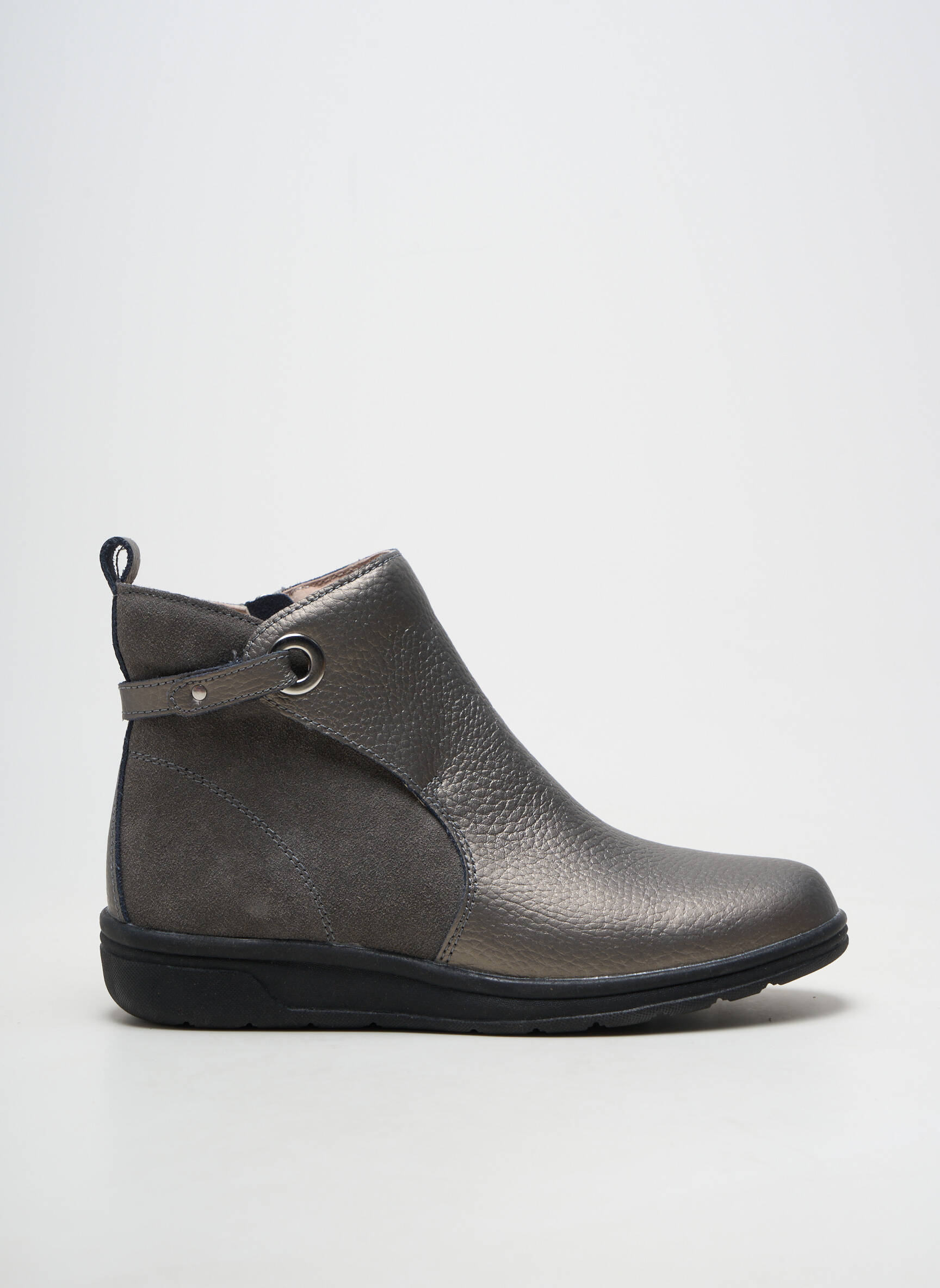 Botine/ghete material neted toc de 4 la 6 cm gri DAMART femeie