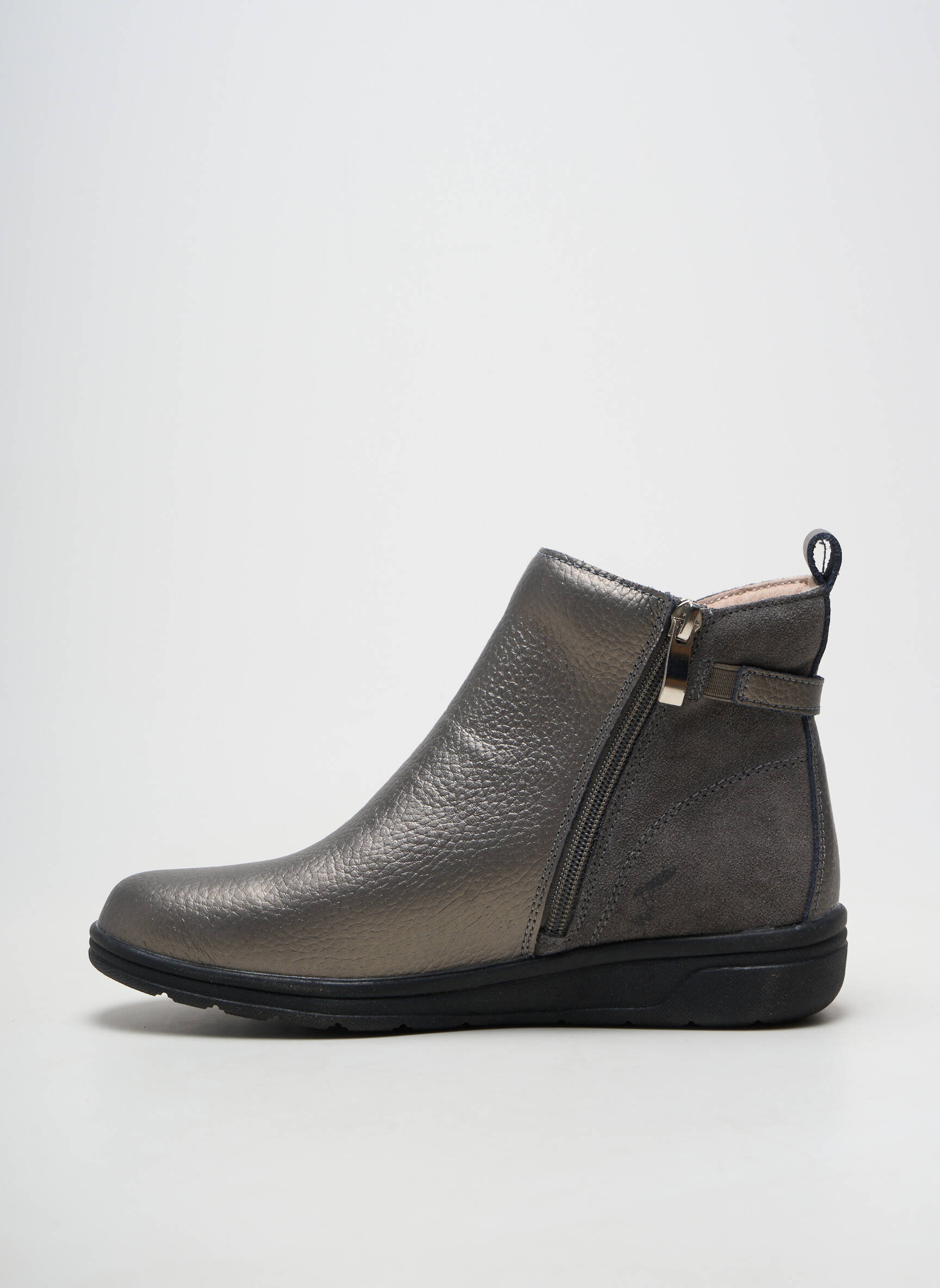 Botine/ghete material neted toc de 4 la 6 cm gri DAMART femeie
