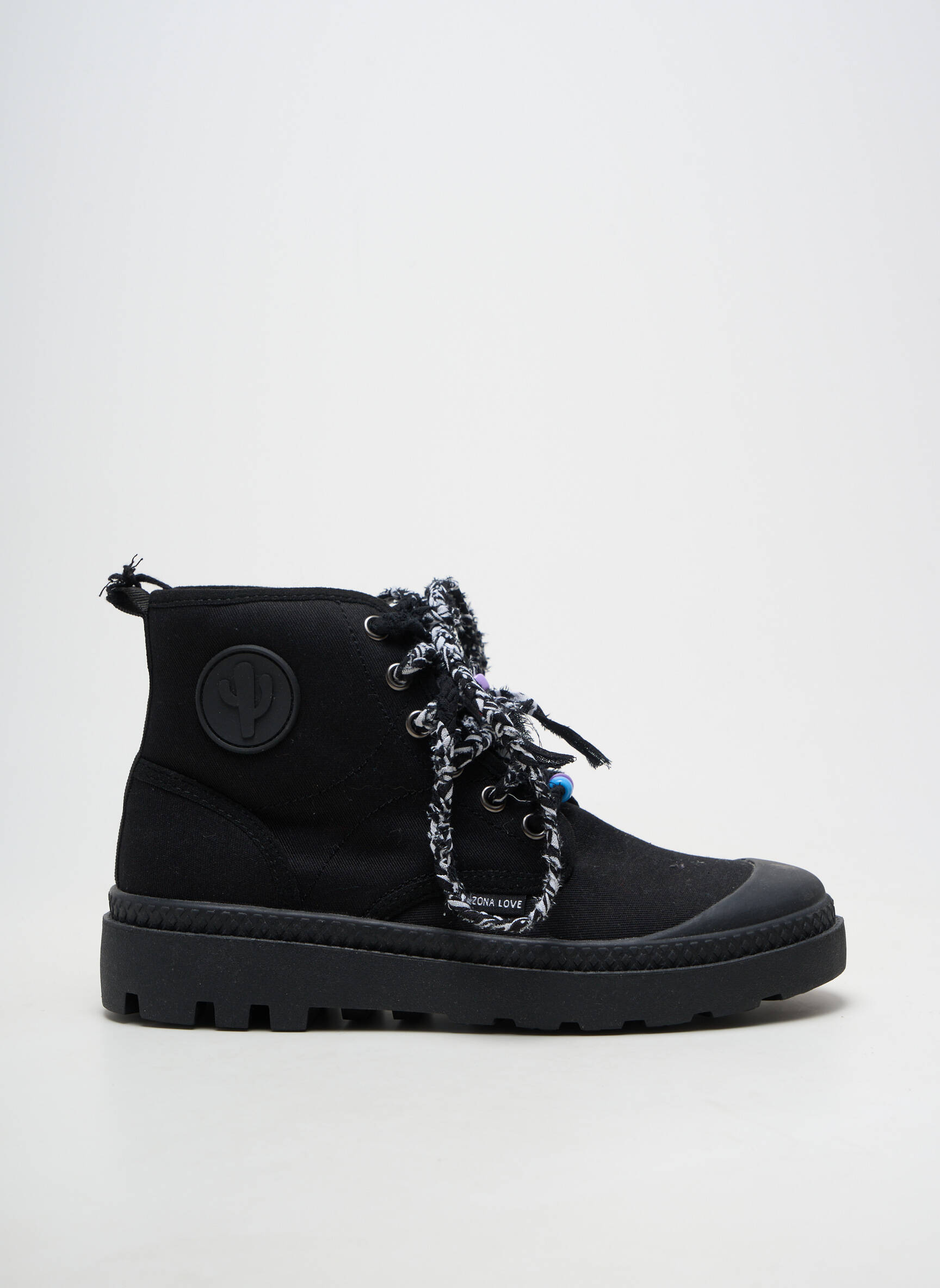 Adidași vârf rotund toc plat până la 3 cm negru ARIZONA LOVE femeie