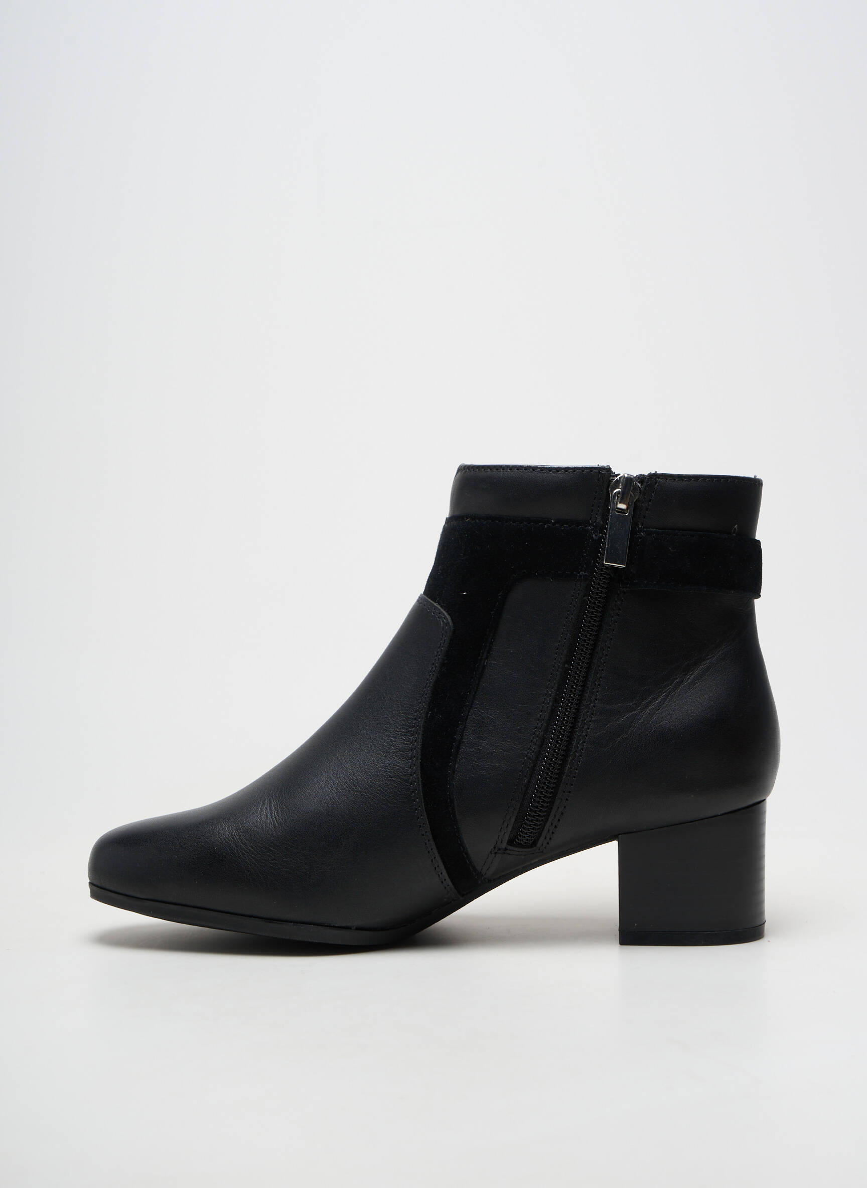 Botine/ghete material neted toc de 4 la 6 cm negru DAMART femeie
