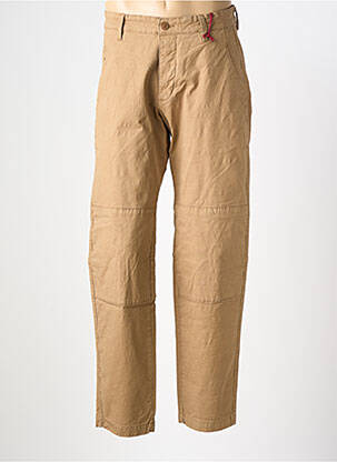 Pantalon drept țesătură poplin mărime normală bej IRON AND RESIN bărbat