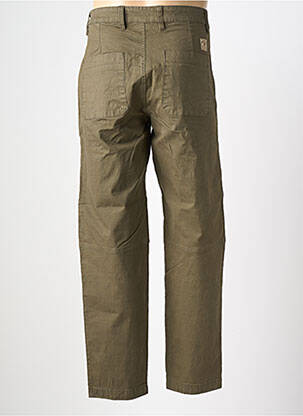 Pantalon drept țesătură poplin mărime normală verde IRON AND RESIN bărbat