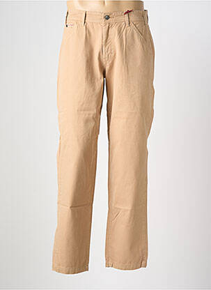 Pantalon drept țesătură poplin mărime normală bej IRON AND RESIN bărbat
